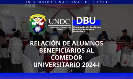 RELACIÓN DE ALUMNOS BENEFICIARIOS DEL COMEDOR UNIVERSITARIO 2024-I