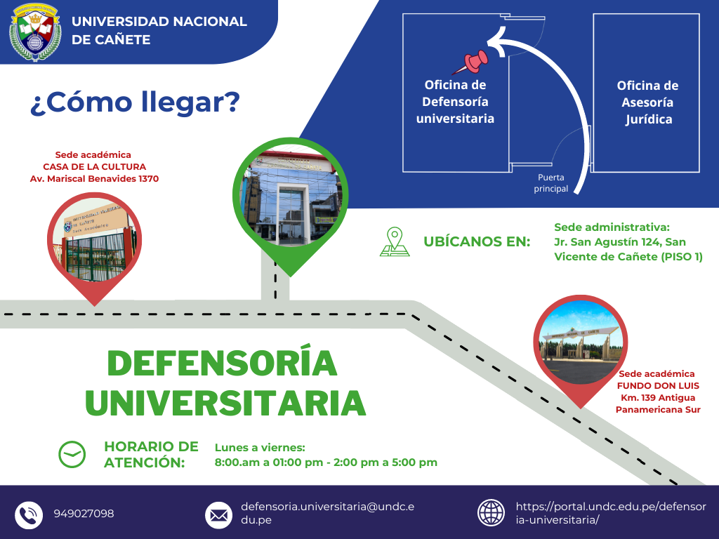 Como llegar DEFENSORIA UNIVERSITARIA