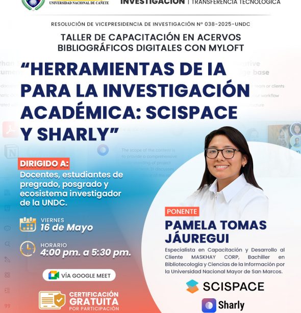 TALLER: HERRAMIENTAS DE IA PARA LA INVESTIGACIÒN ACADÈMICA: SCISPACE Y SHARLY